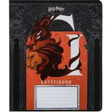 Зошит 18 арк., клітинка, гібр. лак + УФ лак, Harry Potter HP22-236 Kite