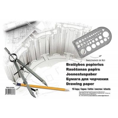 Склейка для рисунку For Education А4, 160 g/m2, 10л, Smiltainis