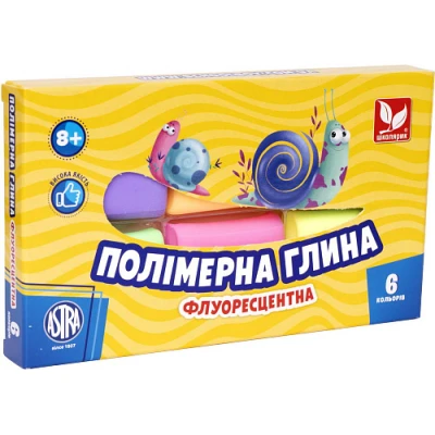 Полімерна глина флуоресцентна 6 кольорів 83911902-UA Школярик