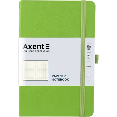 Книга записна Partner, 125*195, 96арк, кліт, салатовий 8201-04-А