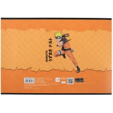 Зошит для малювання, 12 арк., скоба, гібр. лак + УФ лак, Naruto NR23-241 Kite