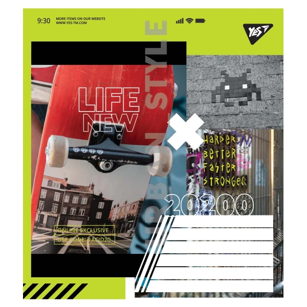 Зошит А5/36 арк кліт YES New life, 765010