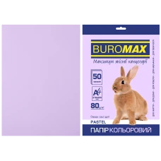 Папір кольоровий А4, 80г/м2, PASTEL, лавандовий, 50арк., BM.2721250-39