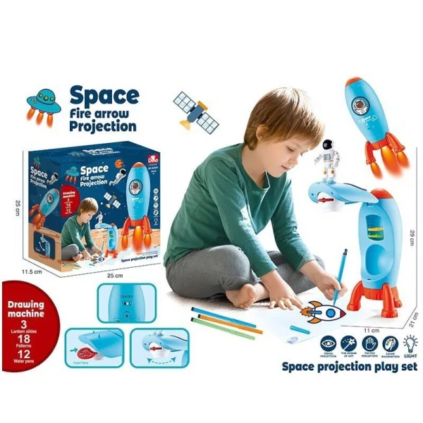 Проектор 68828 (24) "Space Fire arrow Projection", підсвічування, 3 диски,12 фломастерів, в коробці