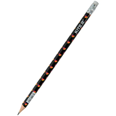 Олівець графітний з гумкою Likee, 36шт., туба LK22-056 Kite