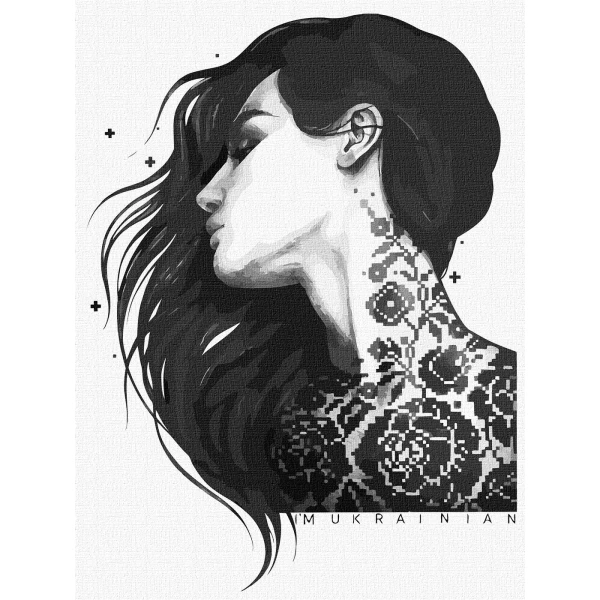 Набір для розпису по номерах "Я-українка" 30х40см., KHO4952