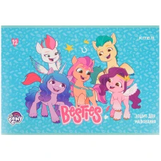 Зошит для малювання, 12 арк., скоба, УФ лак + глітер, My Little Pony LP22-241 Kite