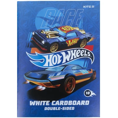 Картон білий двостор. (10арк) A4 Hot Wheels HW21-254 Kite