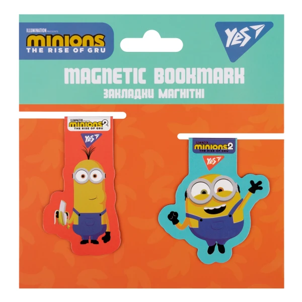 Закладки магнітні YES "Minions", 2шт, 707830