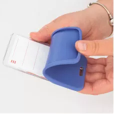 Бейдж-чохол SoftTouch матовий, димчаст.синій, 4550V (54*85мм)