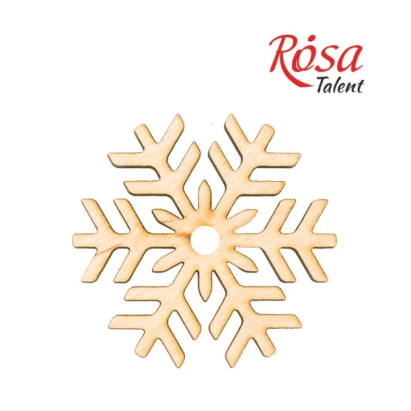 Заготовка "Сніжинка" 7, фанера, Д:8см, 4шт, ROSA Talent