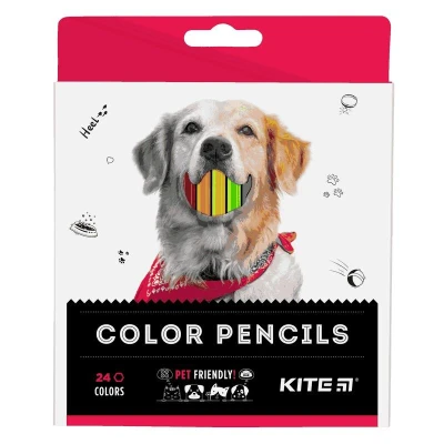 Олівці кольорові, 24 шт. Kite Dogs K22-055-1