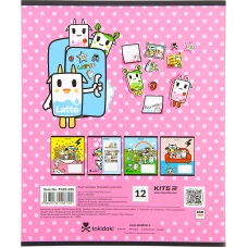 Зошит 12 арк., коса, софт тач + УФ лак, tokidoki TK22-235 Kite