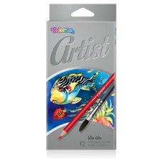 Олівці акварельні premium, кісточка, серія Artist, 12 кольорів Colorino 65528PTR