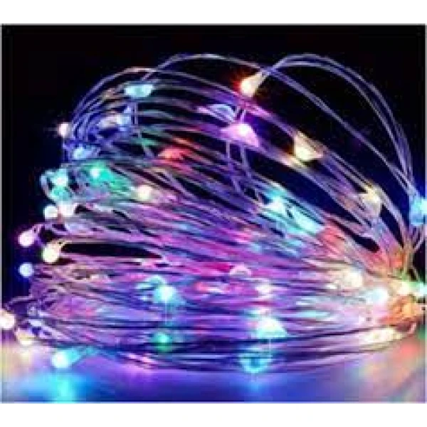 Гірлянда "Роса" 100 LED, жовта, 10 м, від USB, 9133-012