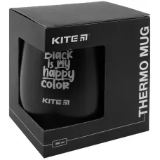 Термокружка 360 мл, чорна K22-378-01 Kite