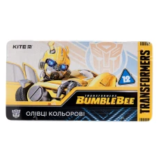 Олівці кол. тригранні, 12 шт., мет.пенал Transformers TF19-058 Kite