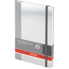 Книга записна Компаньйон Aluminium, А5, клітинка, чорний, 105522005 Brunnen