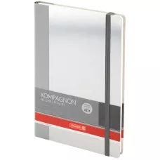 Книга записна Компаньйон Aluminium, А5, клітинка, чорний, 105522005 Brunnen