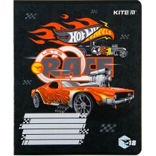 Зошит 18 арк., клітинка, гібр. лак + УФ лак, Hot Wheels HW22-236 Kite