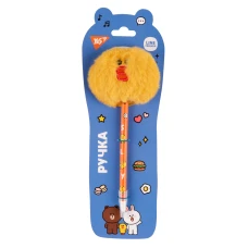 Ручка кулькова пухнаста YES "Line Friends' Choco" синя 0,7 мм. 412112