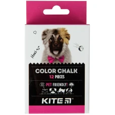Крейда кольорова, 12 шт. Kite Dogs K22-075