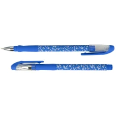 Ручка кулькова Blue floral, синя AB1049-36-A
