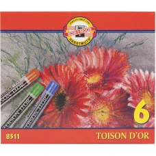 Крейда-пастель TOISON D'OR, 6 кол. 8511 Koh-i-noor