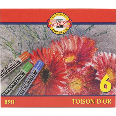 Крейда-пастель TOISON D'OR, 6 кол. 8511 Koh-i-noor