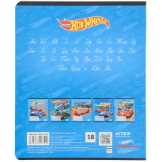 Зошит 18 арк., лінія, гібр. лак + УФ лак, Hot Wheels HW22-237 Kite