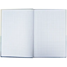 Книга записна А4, 96арк., кліт, тв. обкл., Waves, синя 8422-562-A