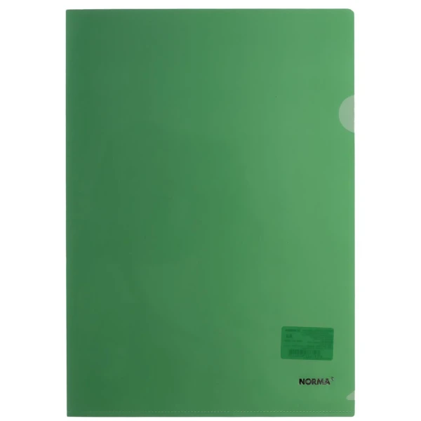 Папка-кутик, A4, PP щільна, зелена, 5024 Norma