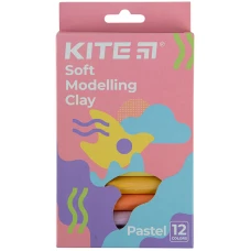 Пластилін восковий, 12 кольорів, 200 г. Kite Fantasy Pastel K22-086-2P