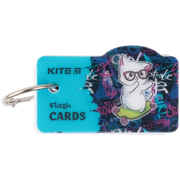Картки для запису іноземних слів, 80 арк, Cat skate K21-358-2 Kite