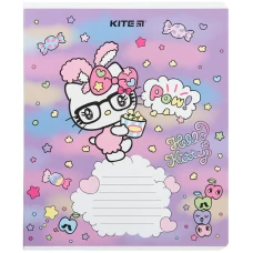 Зошит 18 арк., лінія, гібр. лак + УФ лак, Hello Kitty HK23-237 Kite