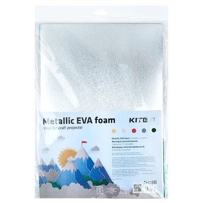 Фоаміран металізований (5арк/5кол), А4 Kite K22-431