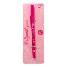 Ручка кулькова YES "Happy pen", рожевий, 1шт/уп, 411955