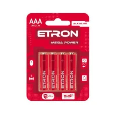Елемент живлення Etron AAA LR03 1.5V mega power (лужний)