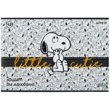Зошит для малювання, 12 арк., скоба, гібр. лак + УФ лак, Peanuts Snoopy SN23-241 Kite