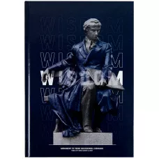Книга записна А4, 96арк., кліт, тверда обкл., Wisdom, темно синя 8422-553-A