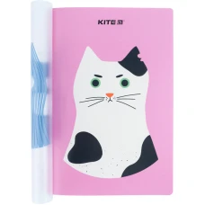 Блокнот пласт. обкл. двійна, А5+, 40 арк, кліт, Gangster cat K22-460-3 Kite