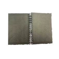 Блокнот "Чорні сторінки" А5, 80 арк., лінія, тверда палiтурка, пружина, БЛ-80-А5=/Пр