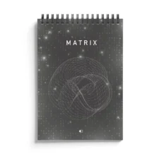Блокнот "Matrix", А5, 48 арк. клітинка, верх. пружина, м'яка обклад., Бл-48-А5#/Пр