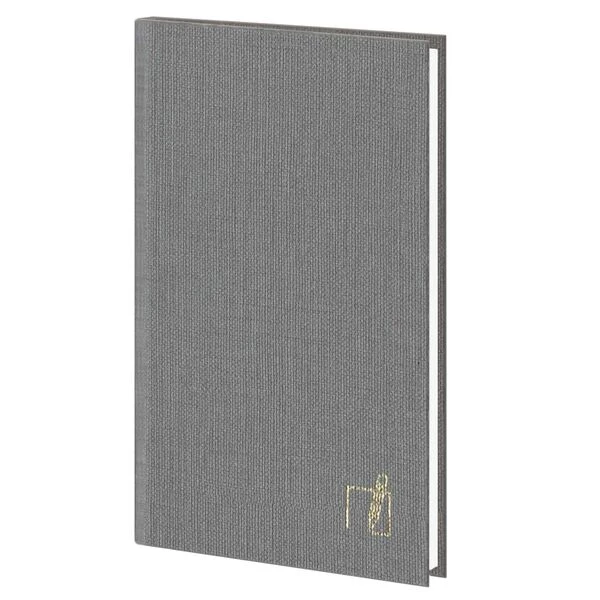 Алфавітна книга А6 (90х145), 64 арк., лінія, обкл. баладек Nomad, сірий, 212-1211