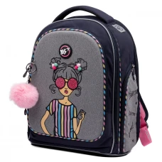 Рюкзак шкільний напівкаркасний YES S-84 "Girls style" 40*30*16см., 552385