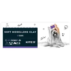 Пластилін восковий, 6 кольорів, 120 г. Kite Dogs K22-081