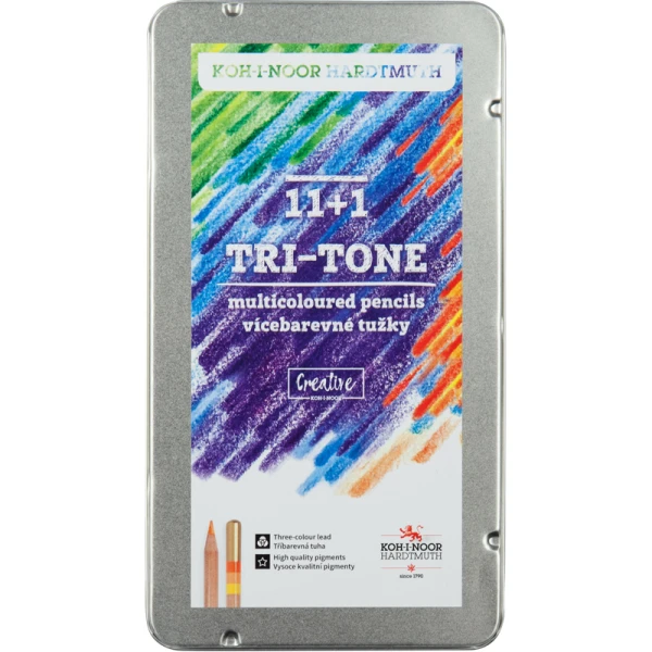 Олівці кольорові TRI-TONE 11+1, мет.кор., 3442 Koh-i-noor