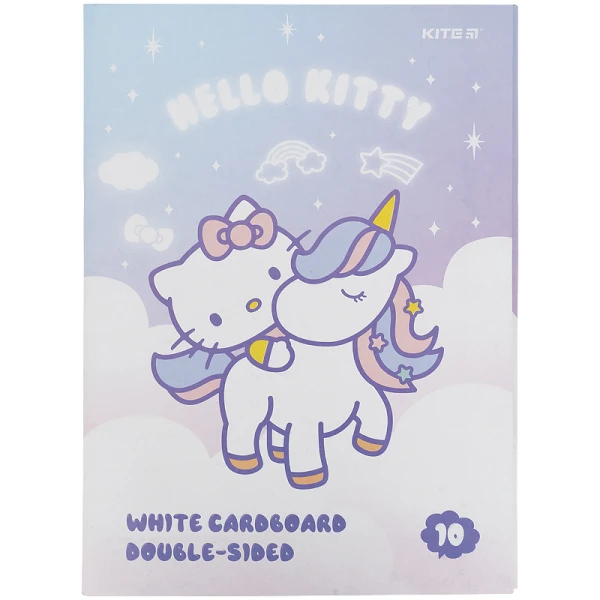 Картон білий двостор. (10арк) A4 Hello Kitty HK21-254 Kite