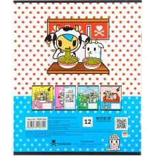 Зошит 12 арк., коса, софт тач + УФ лак, tokidoki TK22-235 Kite