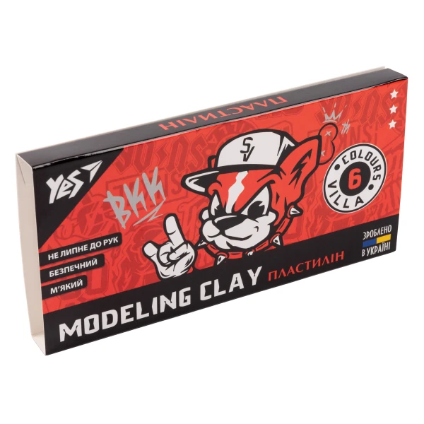 Пластилін YES "Scratch Dog", кор., стек, 6 кол, 120г, 540604